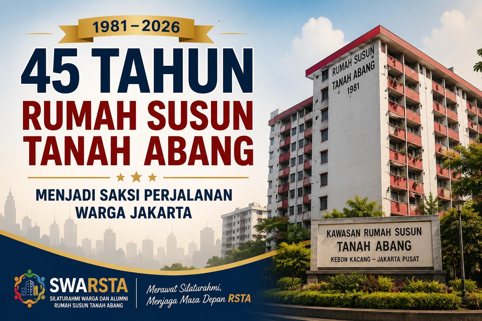 45 Tahun Rumah Susun Tanah Abang Menjadi Saksi Perjalanan Warga Jakarta